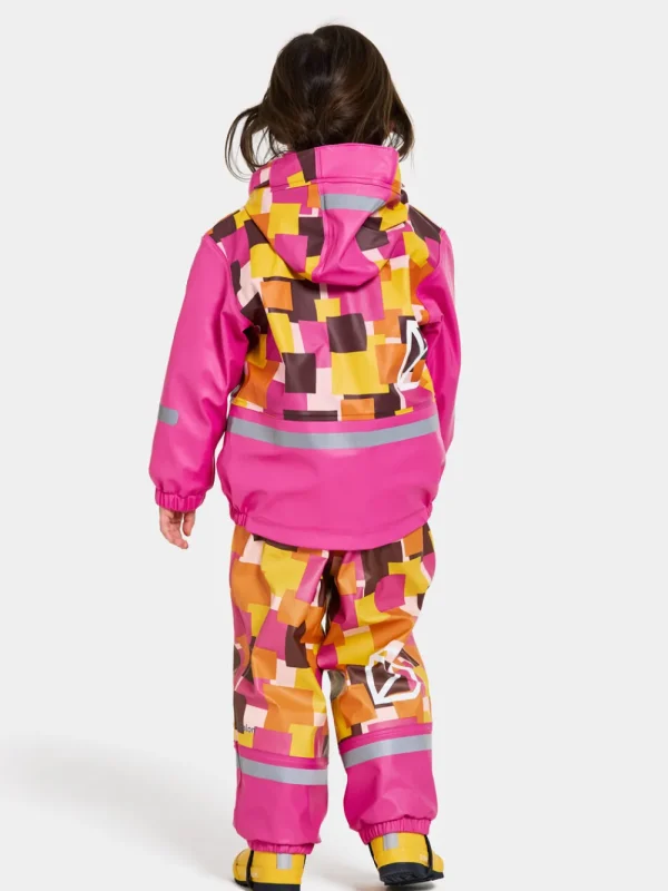 Didriksons Boardman Printed Kids' Set>Barn Fodrade Regnställ