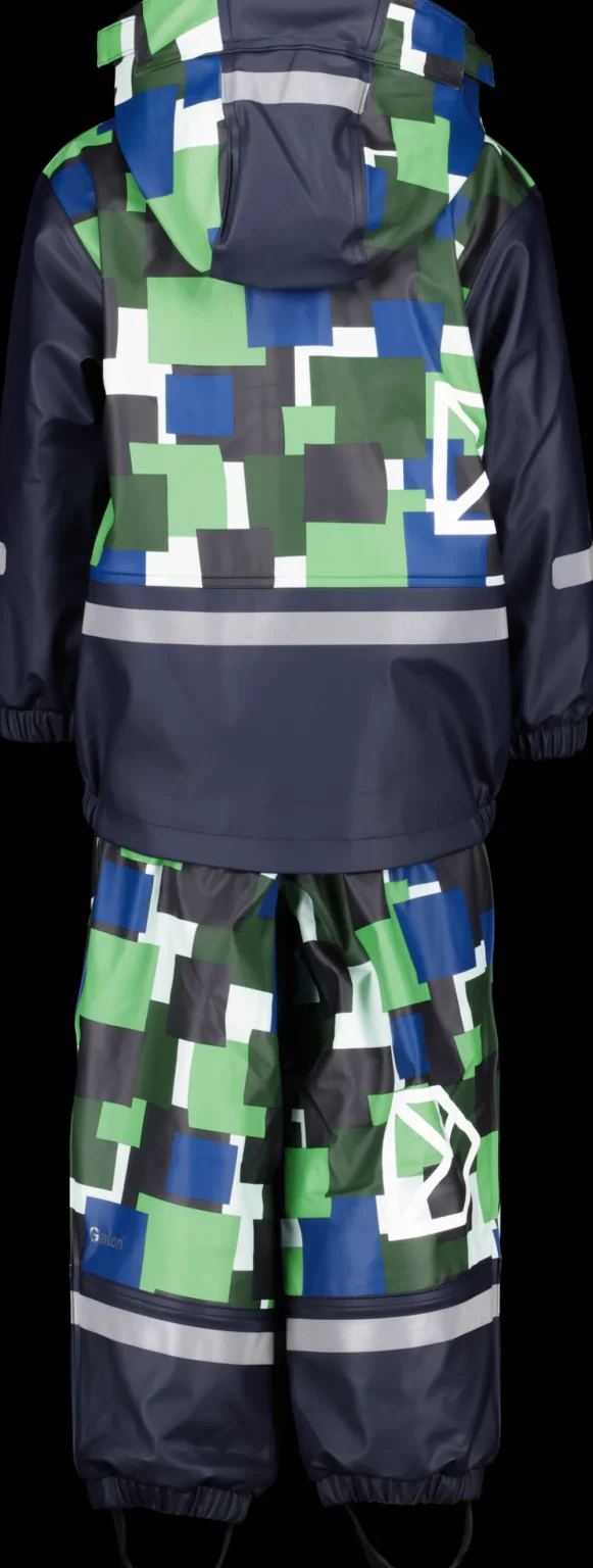 Didriksons Boardman Printed Kids' Set>Barn Fodrade Regnställ