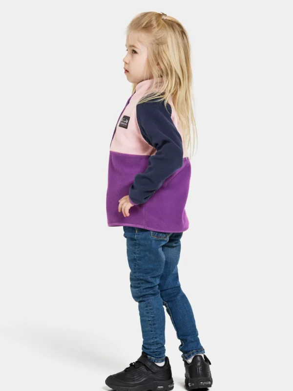 Didriksons Monte Kids' Half Button>Barn Fleecetröjor & Mellanlager | Fleecejackor & Fleecetröjor