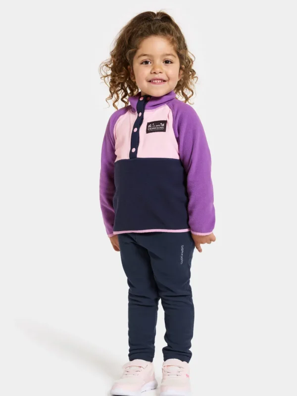 Didriksons Monte Kids' Half Button>Barn Fleecetröjor & Mellanlager | Fleecejackor & Fleecetröjor