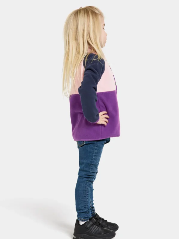 Didriksons Monte Kids' Half Button>Barn Fleecetröjor & Mellanlager | Fleecejackor & Fleecetröjor