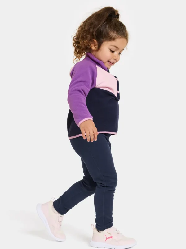 Didriksons Monte Kids' Half Button>Barn Fleecetröjor & Mellanlager | Fleecejackor & Fleecetröjor