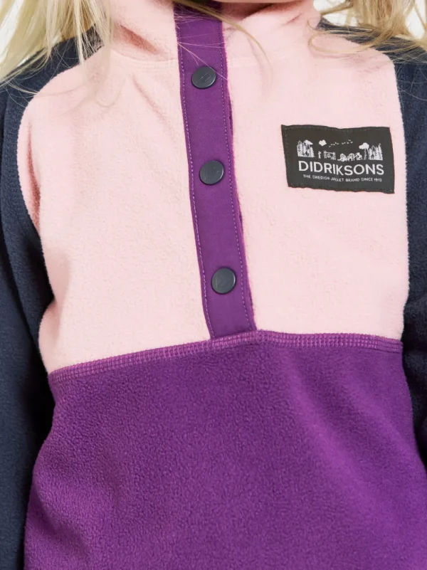 Didriksons Monte Kids' Half Button>Barn Fleecetröjor & Mellanlager | Fleecejackor & Fleecetröjor