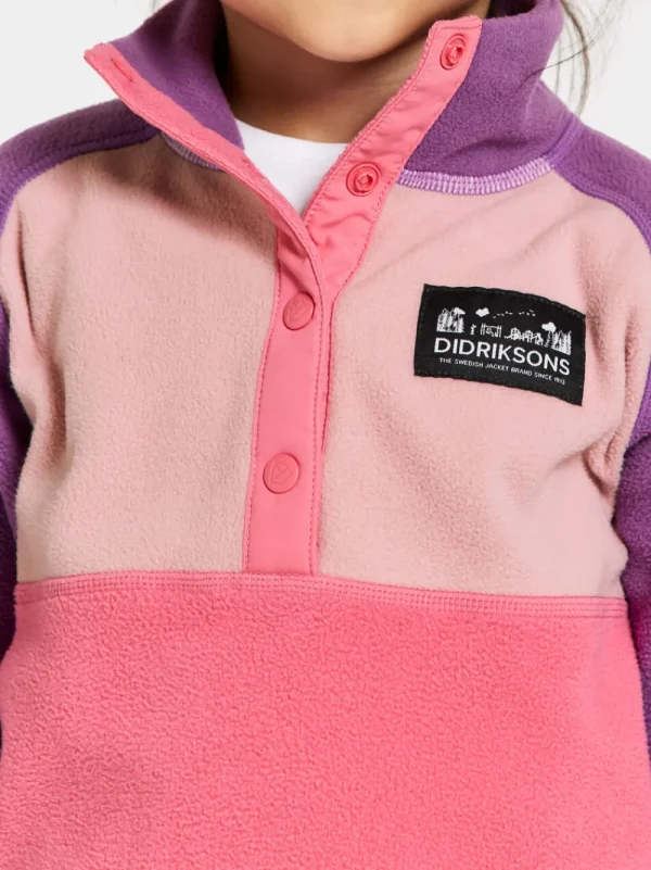 Didriksons Monte Kids' Half Button>Barn Fleecetröjor & Mellanlager | Fleecejackor & Fleecetröjor