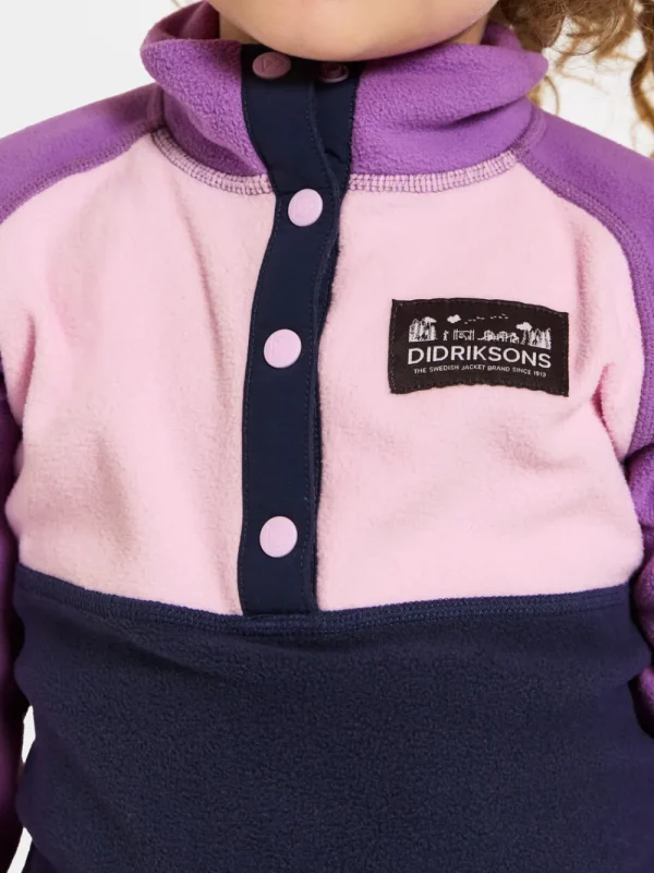 Didriksons Monte Kids' Half Button>Barn Fleecetröjor & Mellanlager | Fleecejackor & Fleecetröjor
