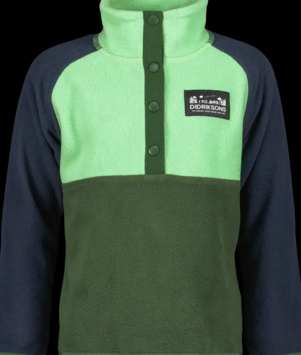 Didriksons Monte Kids' Half Button>Barn Fleecetröjor & Mellanlager | Fleecejackor & Fleecetröjor