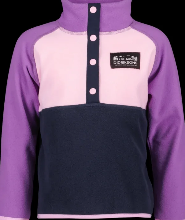 Didriksons Monte Kids' Half Button>Barn Fleecetröjor & Mellanlager | Fleecejackor & Fleecetröjor