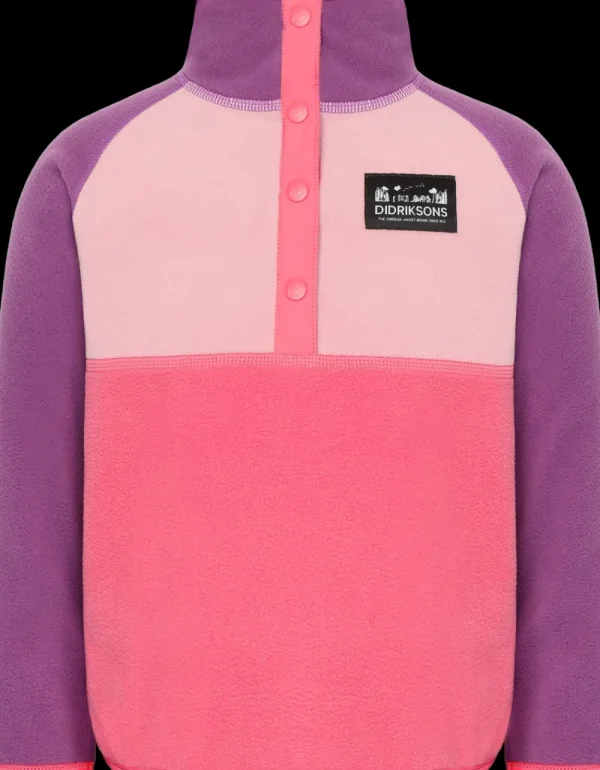 Didriksons Monte Kids' Half Button>Barn Fleecetröjor & Mellanlager | Fleecejackor & Fleecetröjor