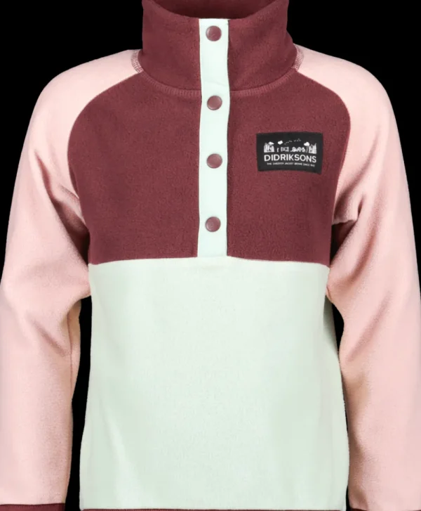 Didriksons Monte Kids' Half Button>Barn Fleecetröjor & Mellanlager | Fleecejackor & Fleecetröjor