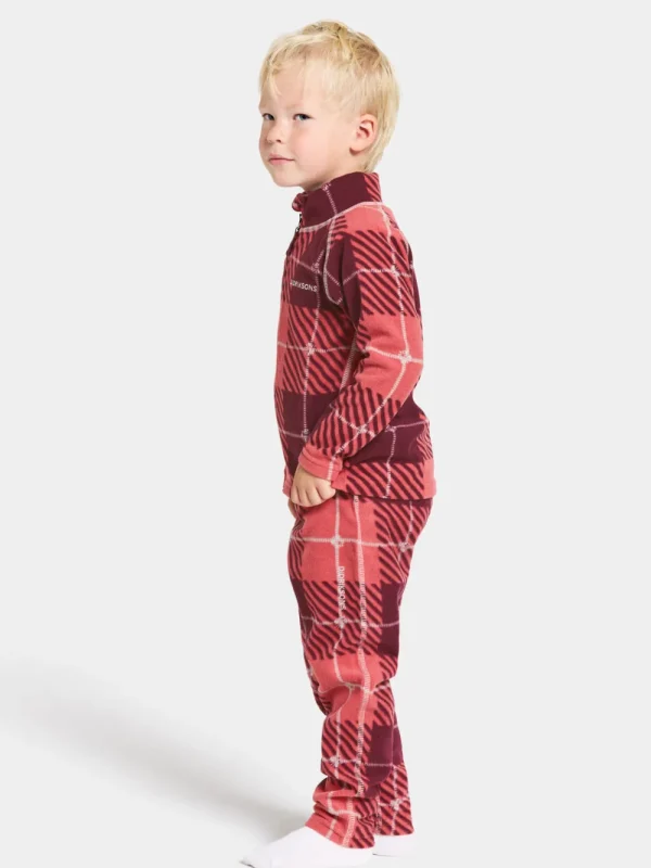 Didriksons Monte Printed Kids' Full-Zip Termos>Barn Fleecetröjor & Mellanlager | Tröjor & T-Shirts