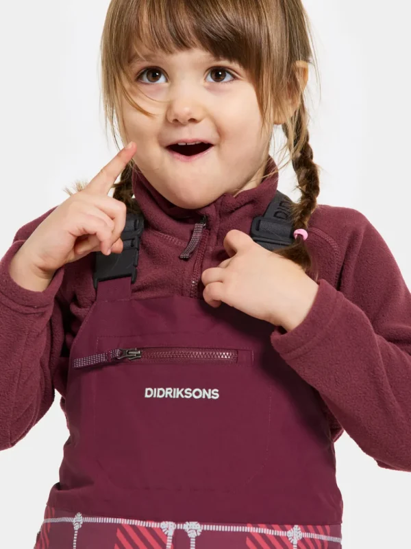 Didriksons Polarbjörnen Printed Kids' Bib Pants>Barn Termobyxor