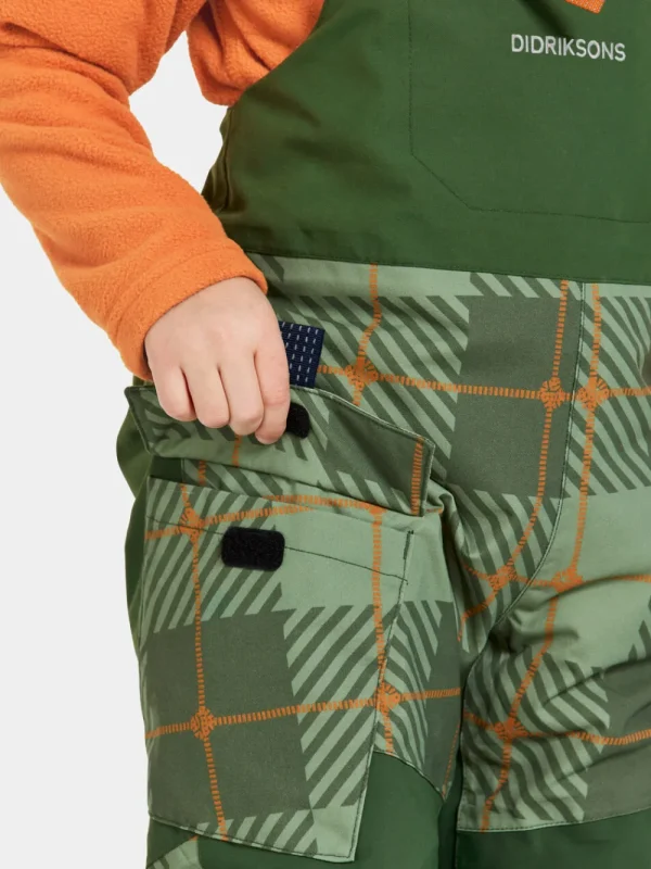 Didriksons Polarbjörnen Printed Kids' Bib Pants>Barn Termobyxor