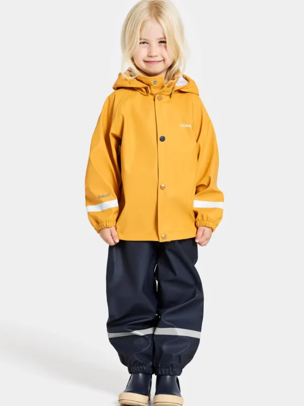 Didriksons Slaskeman Kids' Set>Barn Ofodrade Regnställ