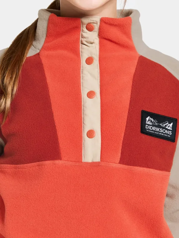 Didriksons Yokto Kids' half button>Barn Fleecetröjor & Mellanlager | Fleecejackor & Fleecetröjor